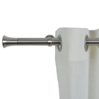 Tringle Absis 31 kit pose mur pour œillets Acier Brossé Houlès