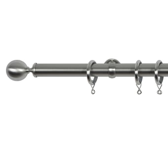 Boule 31 rod wall installation kit with rings Acier Brossé Houlès