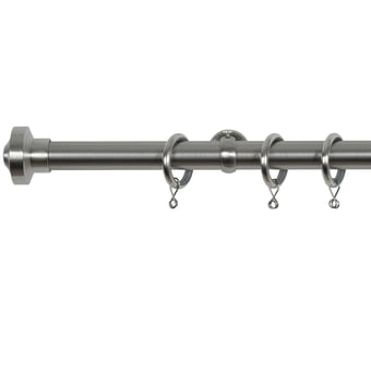 Dome 25 rod wall installation kit with rings Acier Brossé Houlès
