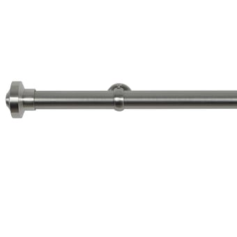 Tringle Dome 25 kit pose mur pour œillets Acier Brossé Houlès
