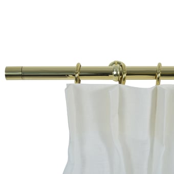 Focus 25 rod wall installation kit with rings Laiton Poli Houlès