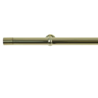 Tringle Focus 31 kit pose mur pour œillets Laiton Poli Houlès