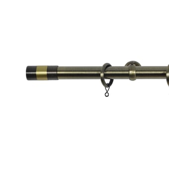 Strio 25 rod wall installation kit with rings Laiton Mat & Laiton Patiné Houlès