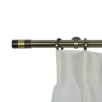 Strio 25 rod wall installation kit with rings Laiton Mat & Laiton Patiné Houlès