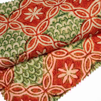 Rasiya Fabric Green/Red Mindthegap