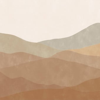 Papel pintado mural panorámico Dune Terracotta Les Dominotiers
