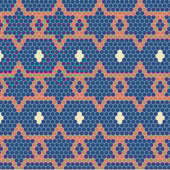 Mosaico Trieste Blue/Orange Vidrepur