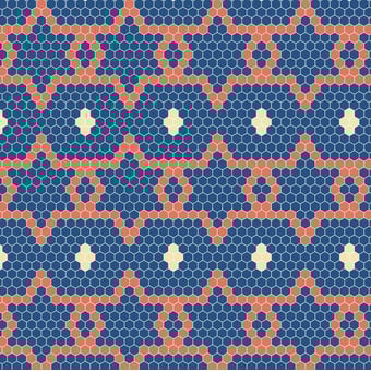 Mosaico Trieste Blue/Orange Vidrepur