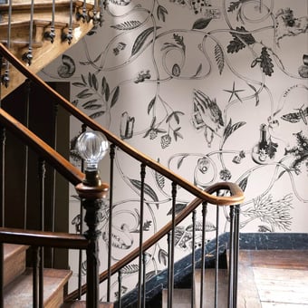 Papel pintado mural panorámico Chance Noir Blanc Bien Fait