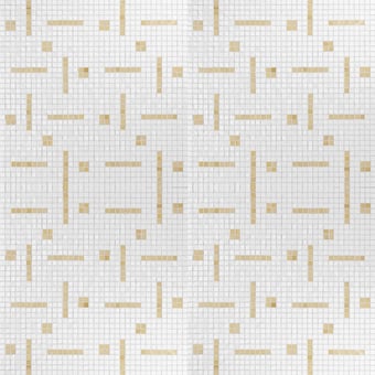 Mosaico Punto linoea Bianco/Crema Vitrex
