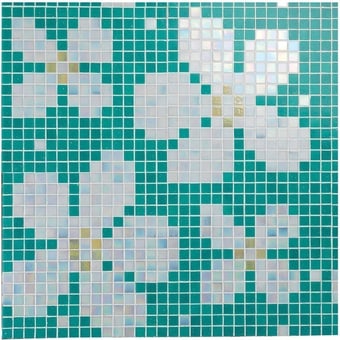 Mosaico Margherite Aquamarina Vitrex