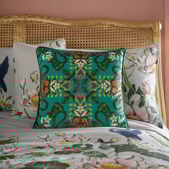 Emerald Forest Cushion Emerald Clarke and Clarke