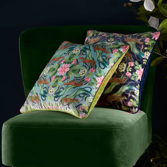 Menagerie Cushion Aqua Clarke and Clarke
