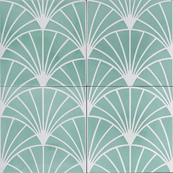 Carreau ciment Leaves Eucalyptus Ivory Marrakech Design