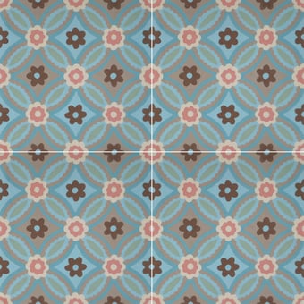 Baldosa hidráulica Poppy French Blue, Misty Blue, Fresco Green, Sand, Mokka,P06,P01 Pip Studio