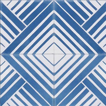 Baldosa hidráulica Envelope Marine, Milk Popham design