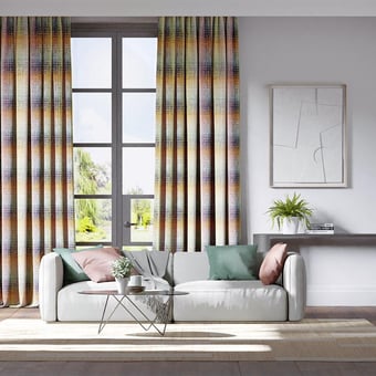 Hamada Fabric Charcoal/Gold Harlequin