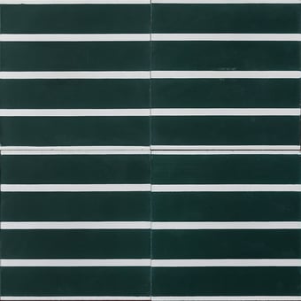 Piastrella di cemento Kelim Woody Pure White, Charcoal Marrakech Design