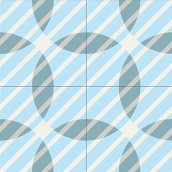 Alfombras baldosas ciment Flocons rectangle Moleskin Carodeco