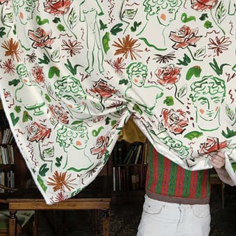 Tissu Rose Garden Multi Rubelli