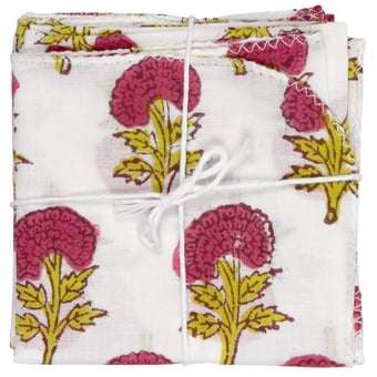 Set de 4 servilletas Nigelle Fuschia Scarlette Ateliers
