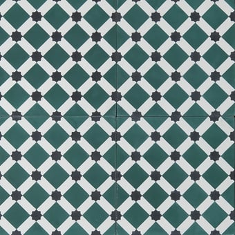 Baldosa hidráulica Harlekin Bottle Green Marrakech Design