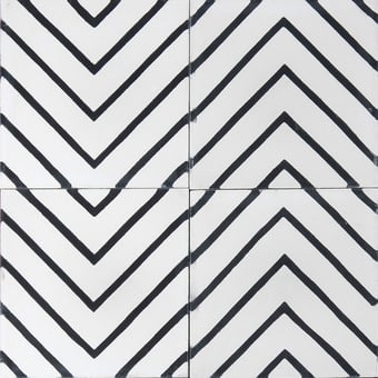 Carreau ciment Kelim Goose-eye Kohl, Milk Marrakech Design