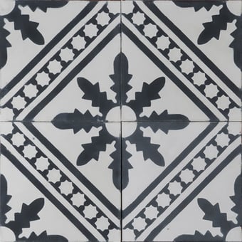 Piastrella di cemento Palmblad Dusty mint Marrakech Design