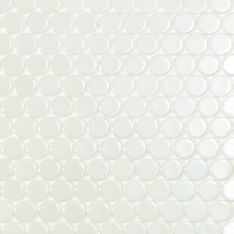 Circle Mosaic White Glossy Vidrepur
