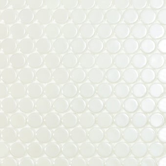 Mosaïque Circle White Glossy Vidrepur
