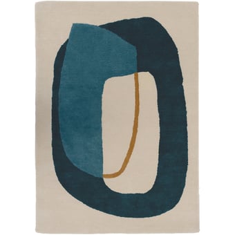 Tappeti Inclusion Bleu Orage / Moutarde Edito