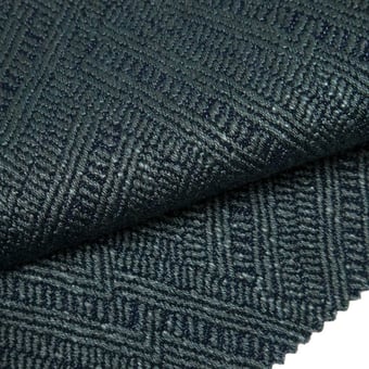 Stoff Lethaby Weave Indigo Morris and Co