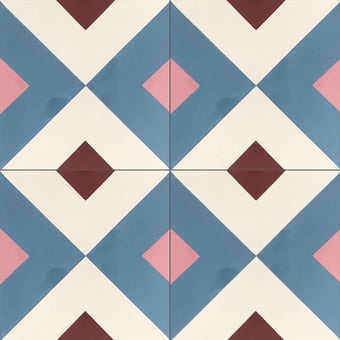 Carré cement Tile Black/White Carodeco