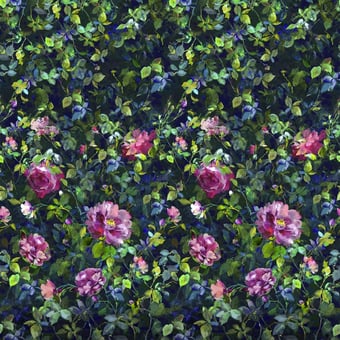 Papel pintado mural panorámico Gertrude Rose Fuchsia Designers Guild