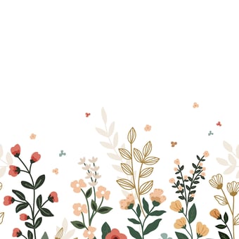 Carta da parati murale Spring Blooming Multicolore Lilipinso