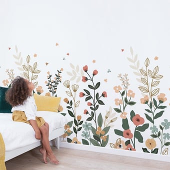Carta da parati murale Spring Blooming Multicolore Lilipinso