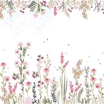 Carta da parati murale A Field Of Flowers Vert Lilipinso