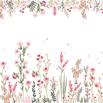 Papier peint panoramique A Field Of Flowers Vert Lilipinso