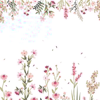 Papier peint panoramique A Field Of Flowers Left Vert Lilipinso