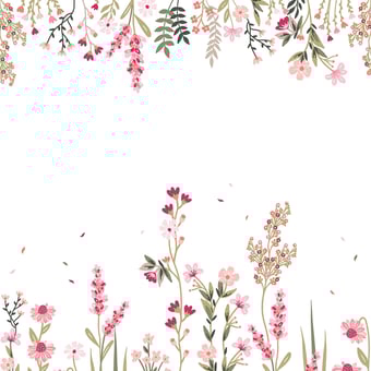 Carta da parati murale A Field Of Flowers Right Vert Lilipinso