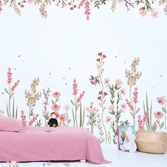 Carta da parati murale A Field Of Flowers Right Vert Lilipinso