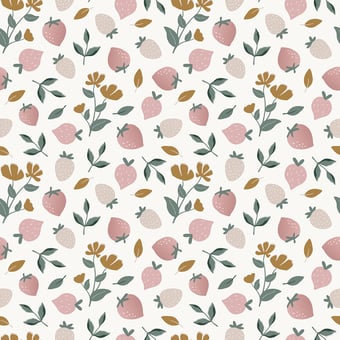 Papier peint Strawberry Fiels Rose Lilipinso