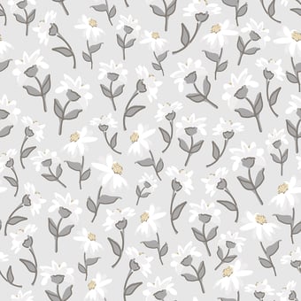 Papier peint Dancing Daisies Grey Lilipinso