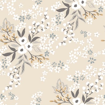 Papier peint Floral Constellation Jaune Lilipinso