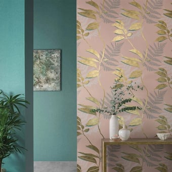 Feuille d'Or Wallpaper Blush Osborne and Little