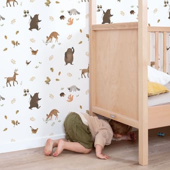 Carta da parati Little Forest Friends Multicolore Lilipinso