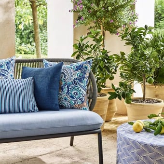 Reef plain Lloyd Outdoor Fabric Aqua Liberty
