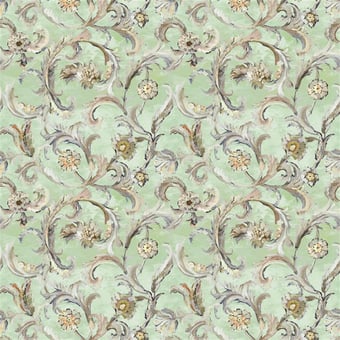 Tela Myrtle Damask Pistachio Designers Guild