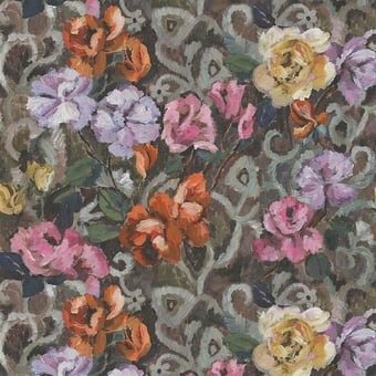 Tapestry Flower Fabric Platinum Designers Guild