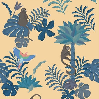 Singerie Wallpaper Snapdragon Maison Martin Morel